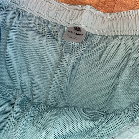 VRST Woven Nylon Shorts XXL 5" Dusty Teal Heather Zippered Pocket NEW - Picture 4 of 5